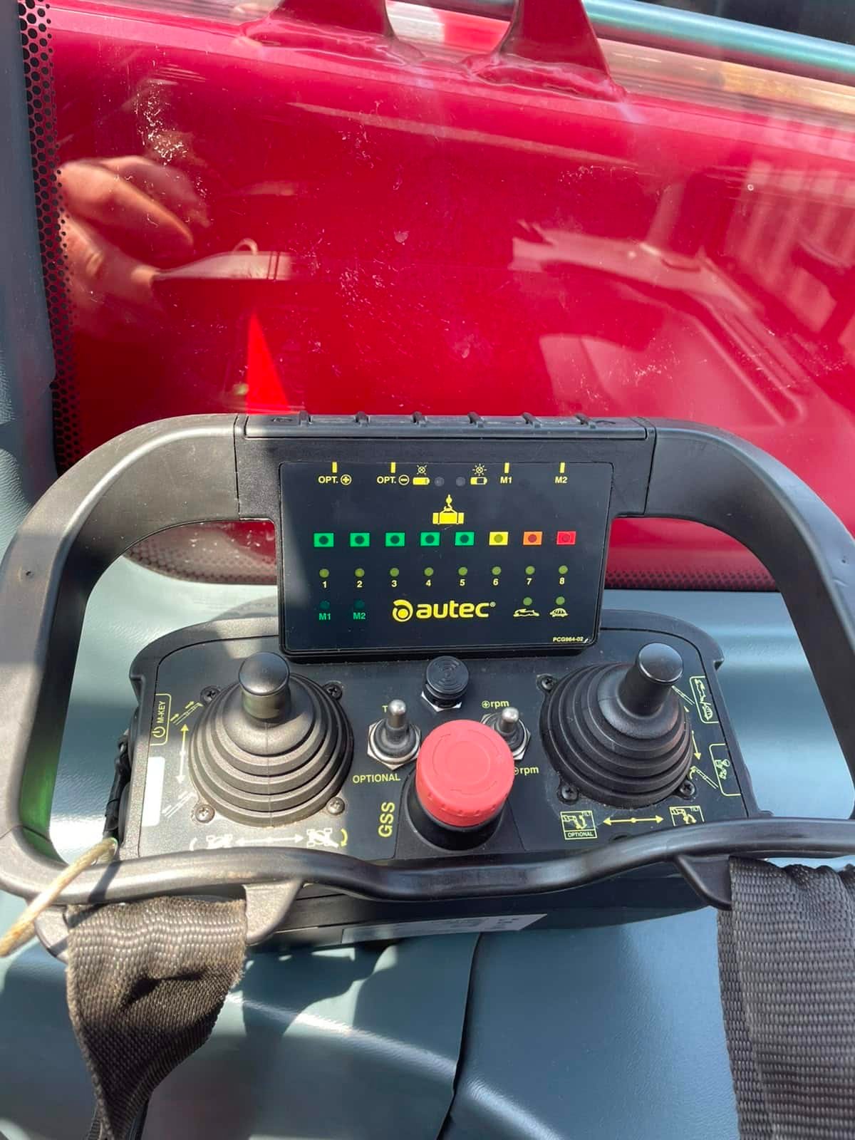 Autec industrial remote control with joysticks and stop button