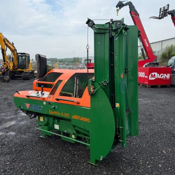 Posch log splitter machine in machinery yard